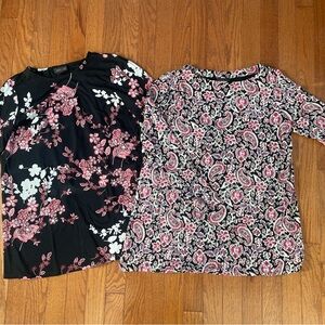 2 J Jill Wearever Tunic Tops ~ PS